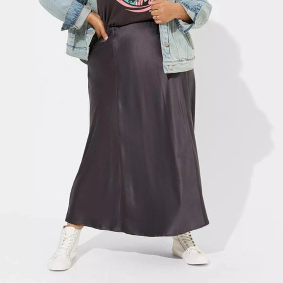 torrid Dresses & Skirts - Torrid Maxi Stretch Satin Bias Maxi Skirt